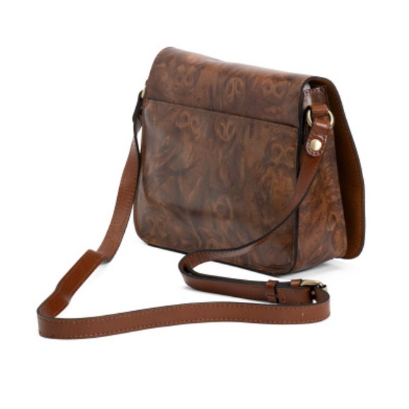 NEW Patricia Nash Ilina OWL Print Flap Leather Crossbody - Picture 6 of 6